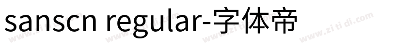 sanscn regular字体转换